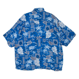 Mens Hawaiian Shirt Blue XL