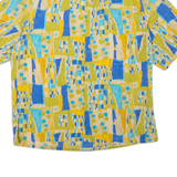MASOTTI Mens Shirt Yellow Viscose Crazy Pattern M