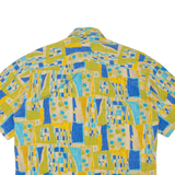 MASOTTI Mens Shirt Yellow Viscose Crazy Pattern M