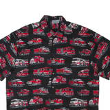 HIGH SEAS Fire Trucks Mens Shirt Black XL
