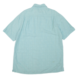 Mens Plain Shirt Blue L