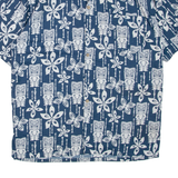 UZZI Mens Hawaiian Shirt Blue Floral XL