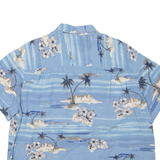 MERONA Mens Hawaiian Shirt Blue Floral XL