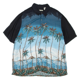 BATIK BAY Mens Hawaiian Shirt Black Floral XL