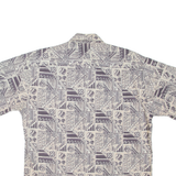 CAMPIA Mens Shirt Beige Crazy Pattern L