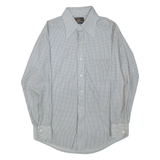 Mens Shirt Black Check Long Sleeve L