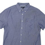 TOMMY HILFIGER Mens Plain Shirt Grey L