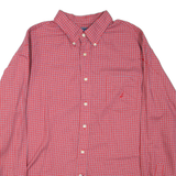 NAUTICA Mens Shirt Red Check Long Sleeve 2XL