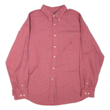 NAUTICA Mens Shirt Red Check Long Sleeve 2XL