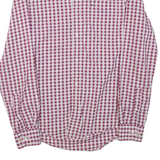 TOMMY HILFIGER Mens Shirt Maroon Check Long Sleeve XS