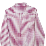TOMMY HILFIGER Mens Shirt Maroon Check Long Sleeve XS