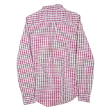 TOMMY HILFIGER Mens Shirt Maroon Check Long Sleeve XS
