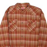 WRANGLER Mens Shirt Orange Check Long Sleeve L