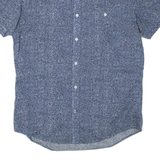 TOMMY HILFIGER New York Fit Mens Shirt Blue Crazy Pattern L