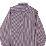 TOMMY HILFIGER Mens Shirt Red Striped Long Sleeve M