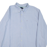 TOMMY HILFIGER Mens Plain Shirt Blue Long Sleeve XL