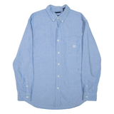 CHAPS Mens Plain Shirt Blue Long Sleeve L