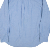 CHAPS Mens Plain Shirt Blue Long Sleeve L