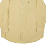NAUTICA Mens Plain Shirt Yellow Long Sleeve L