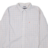 NAUTICA Mens Shirt White Check Long Sleeve L