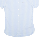 TOMMY HILFIGER Slim Fit Mens Shirt Blue Pinstripe S