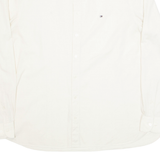 TOMMY HILFIGER Slim Fit Mens Plain Shirt Cream Long Sleeve 2XL