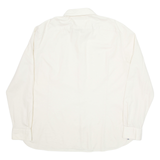 TOMMY HILFIGER Slim Fit Mens Plain Shirt Cream Long Sleeve 2XL