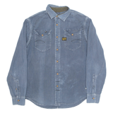 G-STAR RAW Mens Denim Shirt Blue Long Sleeve M