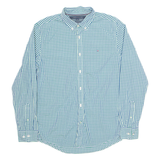 TOMMY HILFIGER New York Fit Mens Shirt Blue Gingham Long Sleeve M
