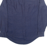 TOMMY HILFIGER Denim Look Mens Plain Shirt Blue Long Sleeve M