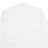 TOMMY HILFIGER Fitted Mens Shirt White Pinstripe Long Sleeve 2XL