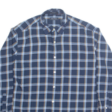 NAUTICA Mens Shirt Blue Check Long Sleeve L