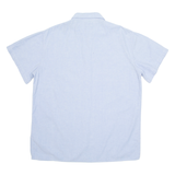 Denim Look Embroidered Womens Plain Shirt Blue XL