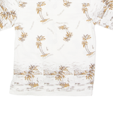 THAILAND BEACH Mens Hawaiian Shirt White 90s Floral M