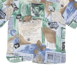 Womens Shirt Green 90s Crazy Pattern L