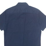 TOMMY HILFIGER Slim Fit Stretch Mens Plain Shirt Blue S