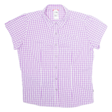 THE NORTH FACE Womens Shirt Purple Nylon Check XL