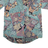 RENATO CAVALLI Mens Shirt Blue Viscose Floral M