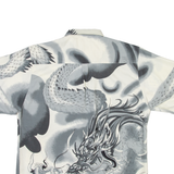 KEEP FUN Mens Shirt Grey Crazy Pattern M