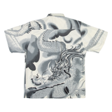 KEEP FUN Mens Shirt Grey Crazy Pattern M