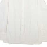 TORERO Mens Plain Shirt White Long Sleeve M