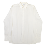 TORERO Mens Plain Shirt White Long Sleeve M