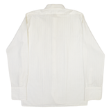TORERO Mens Plain Shirt White Long Sleeve M