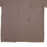 JUICY COUTURE Mens Plain Shirt Brown Silk 2XL