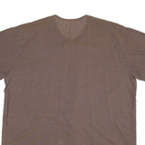 JUICY COUTURE Mens Plain Shirt Brown Silk 2XL