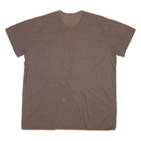 JUICY COUTURE Mens Plain Shirt Brown Silk 2XL