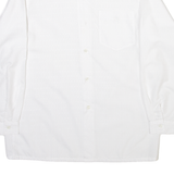 KEEP FUN Mens Plain Shirt White Long Sleeve S