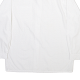KEEP FUN Mens Plain Shirt White Long Sleeve S