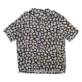 PULL & BEAR Mens Shirt Black Floral XL