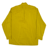 Mens Plain Shirt Brown Long Sleeve M